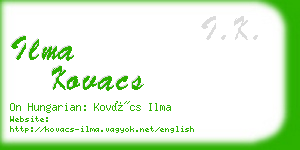 ilma kovacs business card